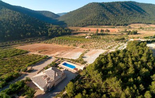 Vista aérea casa rural